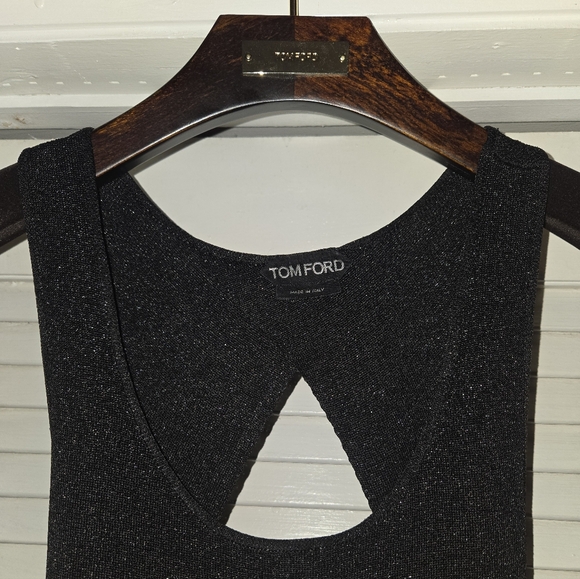 Tom Ford Black Knit Metallic Maxi dress Size XXS - Picture 14 of 16